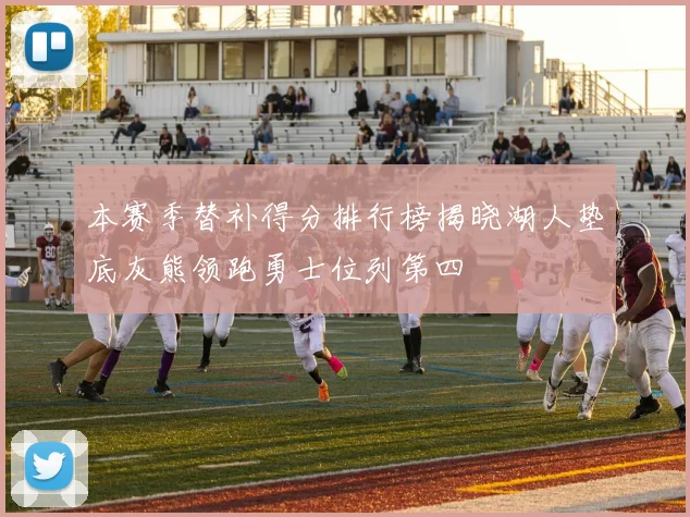 本赛季替补得分排行榜揭晓湖人垫底灰熊领跑勇士位列第四